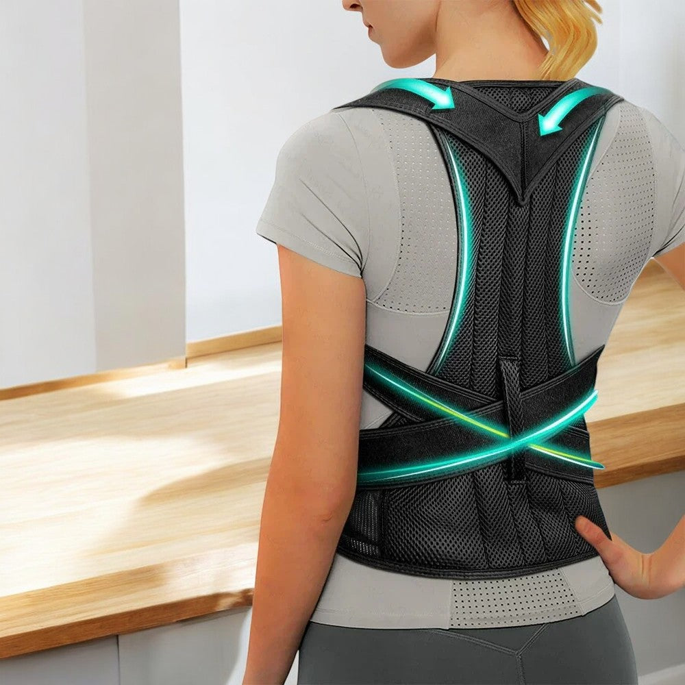 Upper Back Posture Corrector With Shoulders Brace Strap